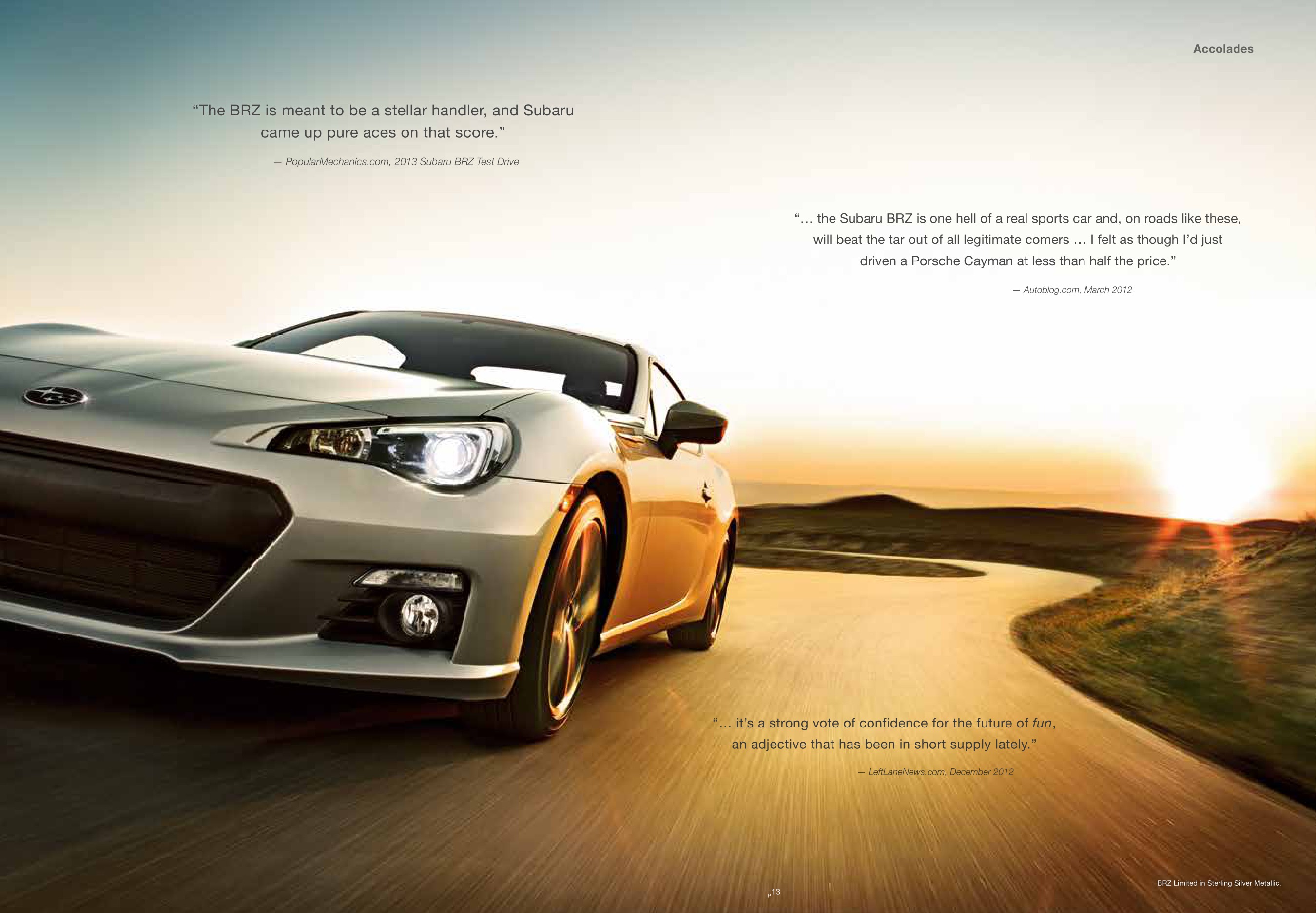 2013 Subaru BRZ Brochure Page 10